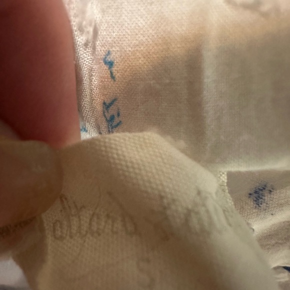 Blue and White Floral Patterned Short - Picture 4 of 4